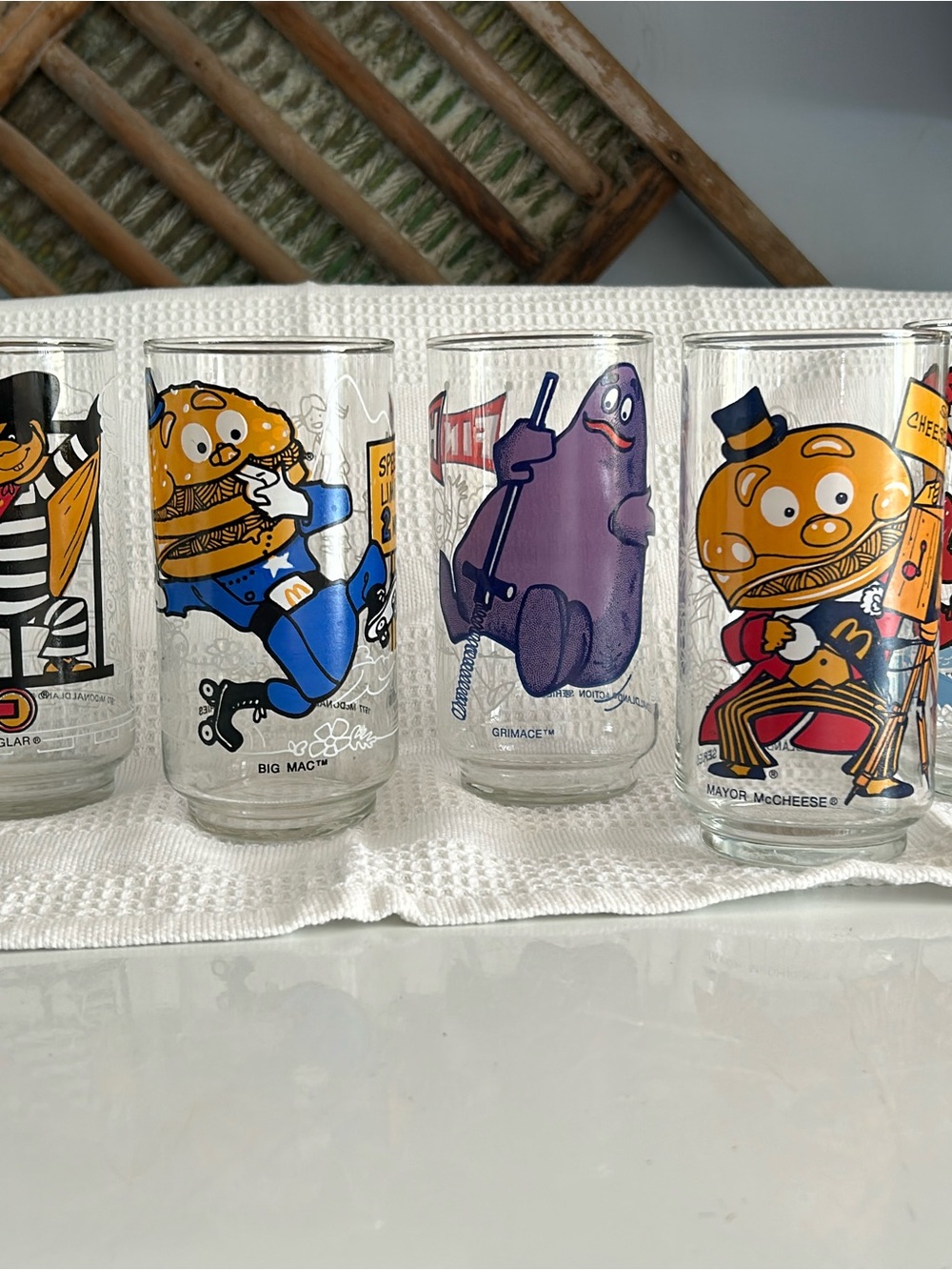 McDonald’s Retro Character Glasses - Purple, Yellow, Blue